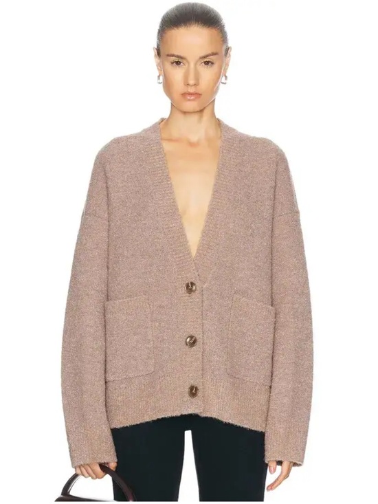 GRLFRND Sweaters - GRLFRND Leeana Cardigan - Taupe Blush